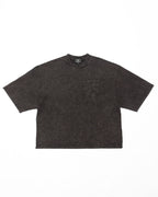 Front view of KROMANOX SPC012 Bloom Trace heavyweight acid-wash T-shirt with left chest pocket