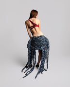 KROMANOX T011 Tie Top back view, hand-assembled from pre-owned 100% silk neckties